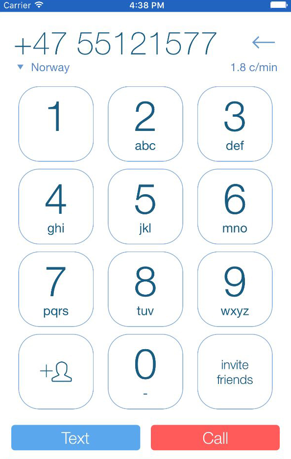 iOS Keypad